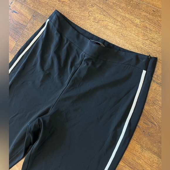 ST. JOHN Black Silky Knit Stripe Dress Pants Size 4 EUC! - Picture 2 of 7